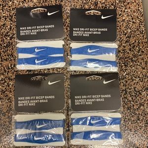 4 Nike dri-fit bicep bands blue.